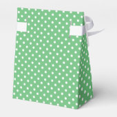 Classic Polka Dot White - Summer Green Bedankdoosjes (Achterkant)