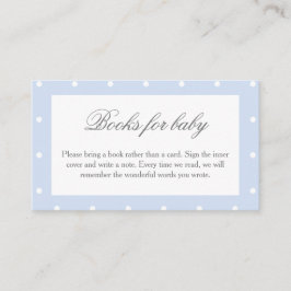 Classic Polka Dots Bow Baby shower Boeken voor Bab Informatiekaartje