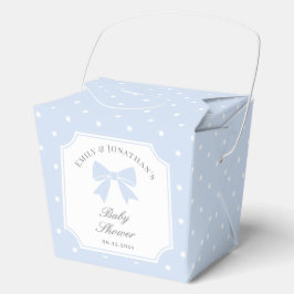Classic Polka Dots Stoffig Blue Bow Boy Baby showe Bedankdoosjes