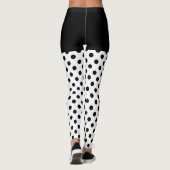 Classic Polka Dots Zwart-wit op Leggings (Achterkant)