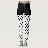 Classic Polka Dots Zwart-wit op Leggings (Voorkant)