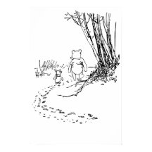 Classic Pooh Beer & Biggetje Wandelen het Path Pos