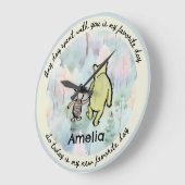 Classic Pooh Quote Pooh en biggetje Waterverf Larg Grote Klok (Hoek)