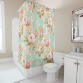 Classic Popular Flower Seamless pattern background Douchegordijn (In situ)
