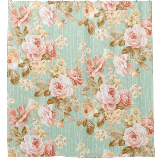Classic Popular Flower Seamless pattern background Douchegordijn (Voorkant)