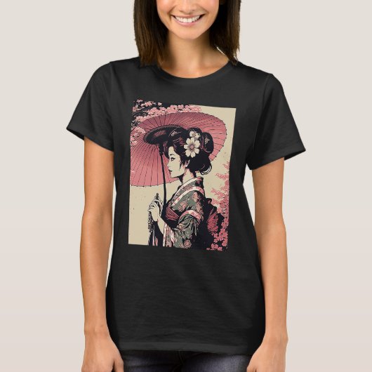Classic Portrait Geisha T-shirt (Voorkant)