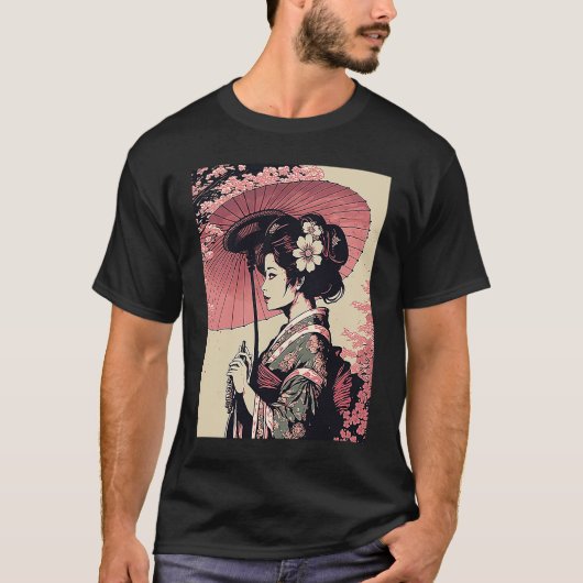 Classic Portrait Geisha T-shirt (Voorkant)