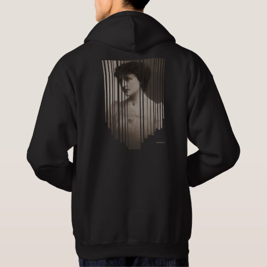 Classic Portrait Hoodie met Abstracte beeldende ku (Achterkant)