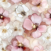 Classic powder pink and gold floral wrapping paper cadeaupapier