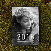 Classic Preppy Afstuderen Foto uitnodigen | Wit Kaart