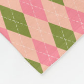Classic Preppy Argyle in roze en groen Fleece Deken (Hoek)