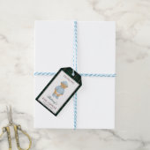 Classic Preppy Bear Designer Plaid Baby Shower Cadeaulabel (Met Touw)