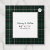 Classic Preppy Beer Designer Plaid Baby shower Bedankjes Labels (Achterkant)