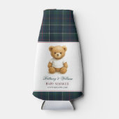 Classic Preppy Beer Green Plaid Baby shower Flesjeskoeler (Voorkant)