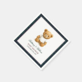 Classic Preppy Beer Plaid Baby shower Servet (Hoek)