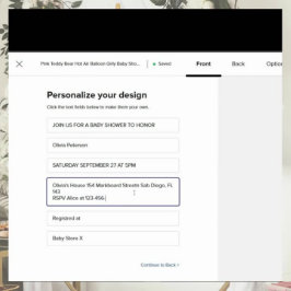 Classic Preppy Blue Plaid Teddy Bear Baby shower Kaart