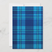 Classic Preppy Blue Plaid Teddy Bear Baby shower Kaart (Achterkant)