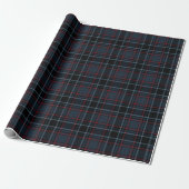 Classic Preppy Blue Tartan Plaid Pattern Cadeaupapier (Uitgerold)