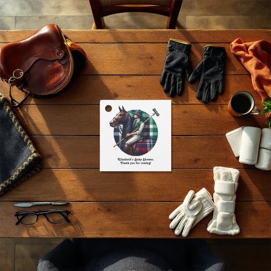 Classic Preppy Charm Baby shower Bedankjes Labels