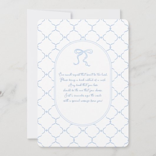 Classic Preppy Charm Baby shower Boy Kaart (Achterkant)