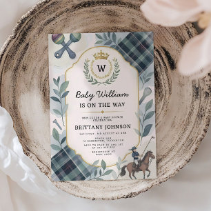 Classic Preppy Charm Baby shower Kaart