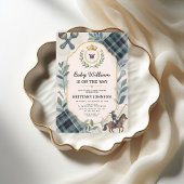 Classic Preppy Charm Baby shower Kaart