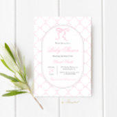 Classic Preppy Charm Baby shower Meisje Kaart