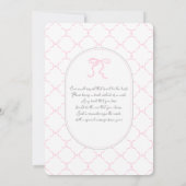 Classic Preppy Charm Baby shower Meisje Kaart (Achterkant)