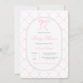 Classic Preppy Charm Baby shower Meisje Kaart (Voorkant)