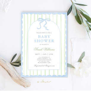 Classic Preppy Charm Baby shower Uitnodiging
