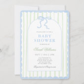Classic Preppy Charm Baby shower Uitnodiging (Voorkant)