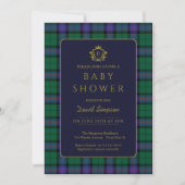 Classic Preppy Charm Plaid Equestrian Baby shower Kaart (Voorkant)