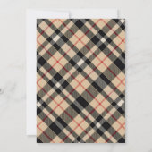 Classic Preppy Plaid Luxury Equestrian Baby shower Kaart (Achterkant)