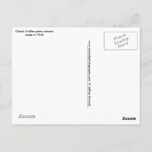 Classic Press Camera Briefkaart (Achterkant)