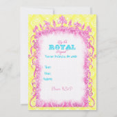 Classic Princess Party Invites Kaart (Achterkant)