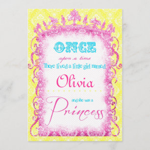 Classic Princess Party Invites Kaart