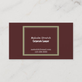 Classic Professional Corporate Lawyer Visitekaartje