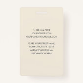 Classic Professional ID Donkergrijs Ivoor Beveilig Badge (Achterkant)