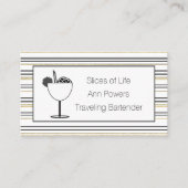 Classic Professional Minimalist Bartender Visitekaartje (Voorkant)