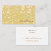 Classic Professional Sepia Pattern Visitekaartje (Voorkant / Achterkant)