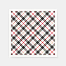 Classic Pset Red Black White Holiday Paper Napkin Servet