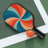 Classic Psychedelic Retro Swirl Pattern Pickleball Paddle