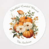 Classic Pumpkin Thanksgiving Sticker Labels (Design 2)