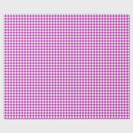 Classic Purple and White Houndstooth Pattern Cadeaupapier (Vlak)