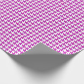 Classic Purple and White Houndstooth Pattern Cadeaupapier (Hoek)