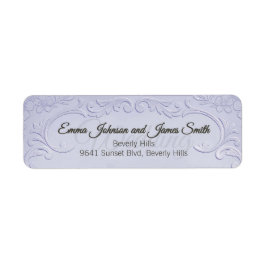 Classic Purple Floral Wedding Return Labble  Etiket
