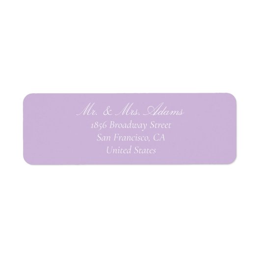 Classic Purple Pre-Addressed Return Label (Voorkant)