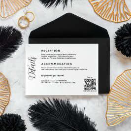 Classic QR Code Huwelijksdetails Behuizing Kaart