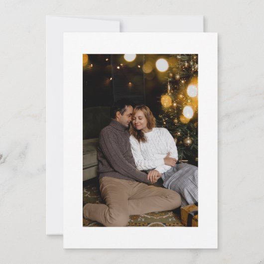 Classic QR Code Photo Wedding Save The Date Kaart (Achterkant)