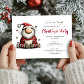 Classic Quirky Santa Hand Drawn Festive Invitation Kaart